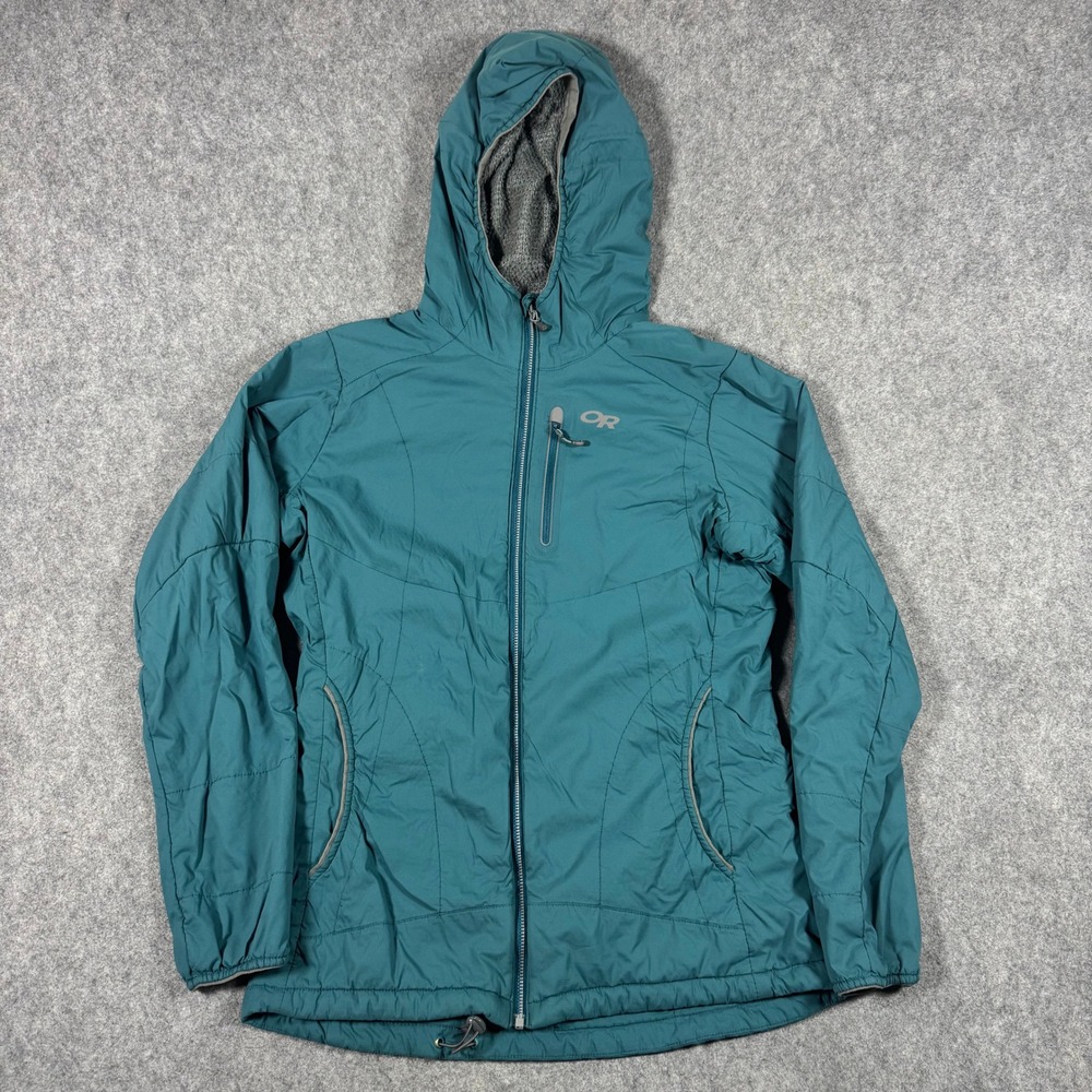 Outdoor Research Ascendant Hoody Jacket Womens Large Teal Polartec Outdoors